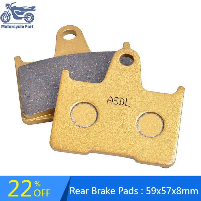 

Motorcycle Rear Brake Pads Disc Set Tablets For HAR/LEY DAVIDSON XL 883 XL883 XL 1200 XL1200 L Super Low IronR Forty-Eight 14-19