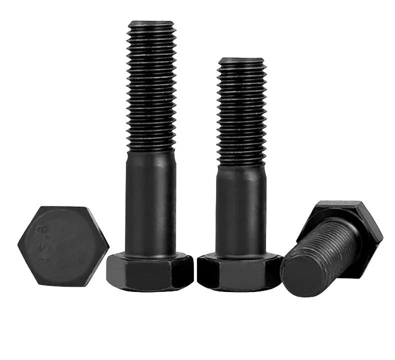 1/2/3pcs Grade 12.9 Black Alloy Steel Half Thread Externalhexagonalbolt Outside Hex Extension Screw Bolt M6m8m10m12m14m16