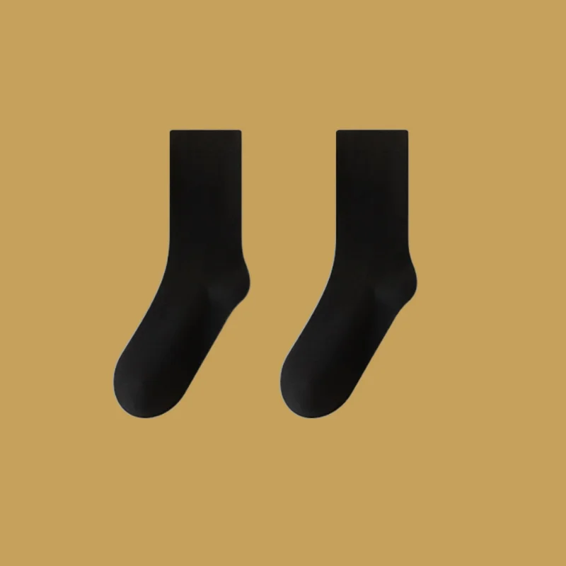 2/5 Pairs 2024 New Summer Thin Middle Tube Socks White Black Polyester Cotton Confinement Socks Pile Women's Socks