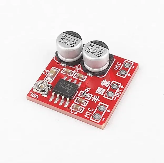 DC 5V-12V LM386 Electret Microphone Power Amplifier Board Gain 200 Times MIC Amp Operating Voltage: DC 4V-12V NEW