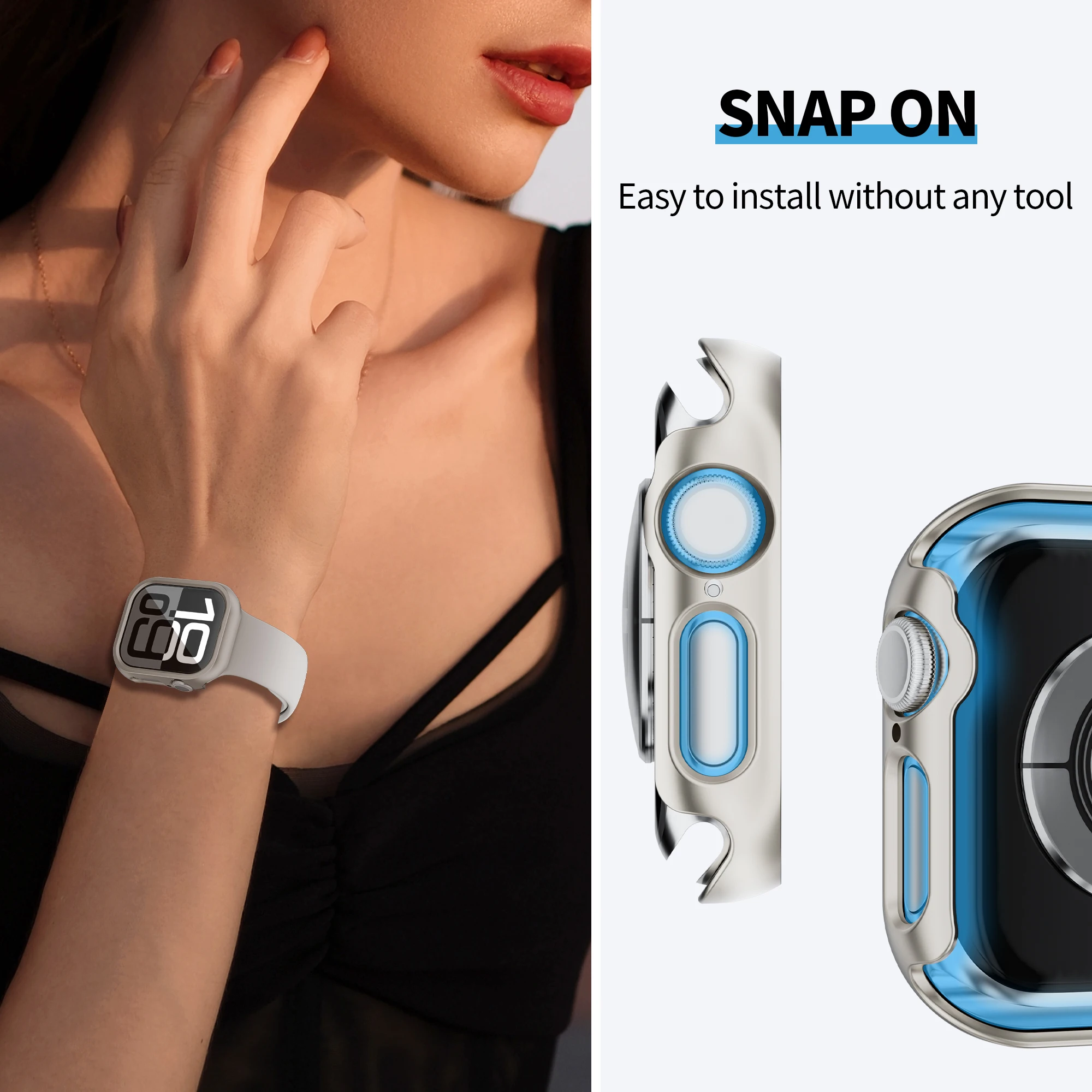 Custodia per PC cava per Apple Watch 10 46MM 42MM Accessori Telaio protettivo Guscio per paraurti rigido iWatch Serie 10 Cover 42 mm 46 mm