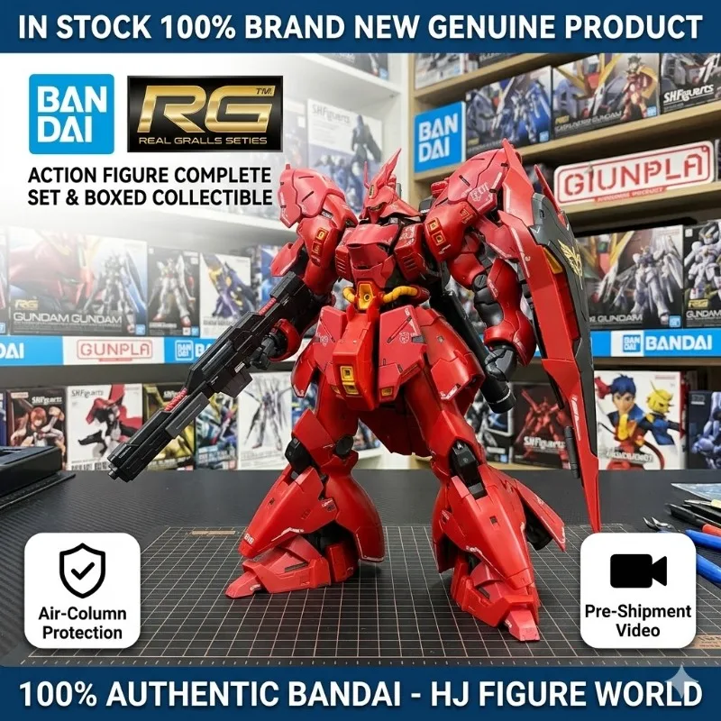 

【In Stock】Bandai RG 1/144 GUNDAM MSN-04 SAZABI Model Kit Anime Action Fighter Assembly Models Collection Gift