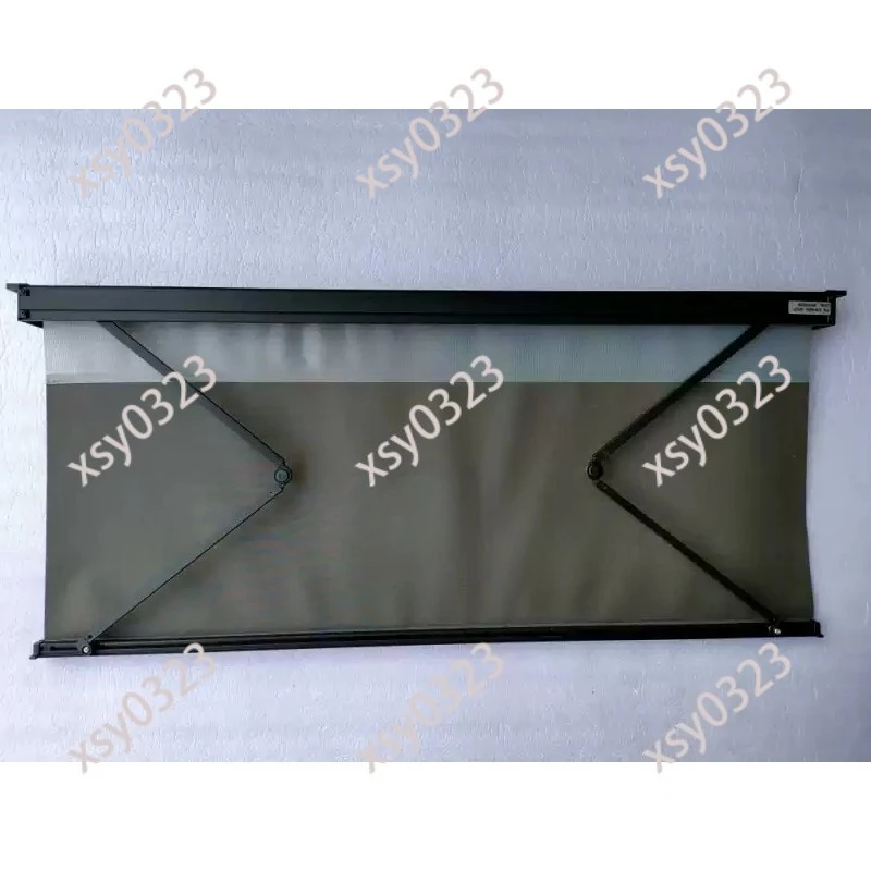 Manual Half-Width Front Windshield Sunshade Curtain with Support Rod for Bus