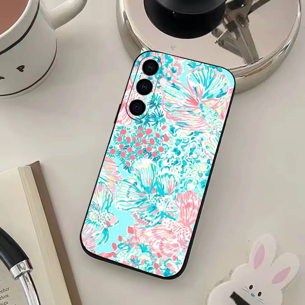 Coque de téléphone avec Graffiti aquarelle, fleurs de couleur Pure, pour Samsung Galaxy A73,A72,A71,A70,A53,A52,A51, autres housses noires souples