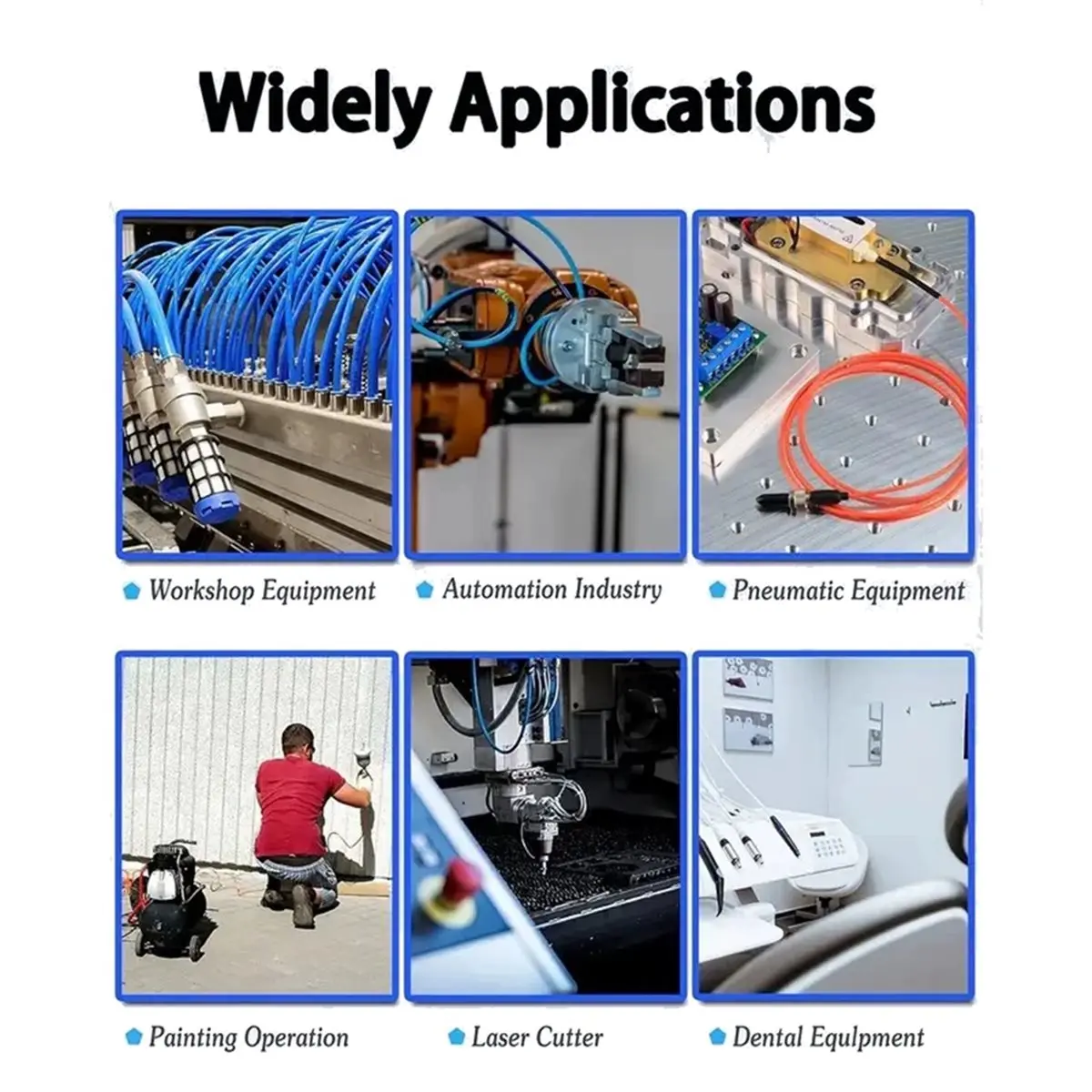 Air Hose Pipe Tube Kit Universal Quick Release Metal/PVC Connectors, Foldable Leak-Proof Connector 8mm 10m (32.8ft)