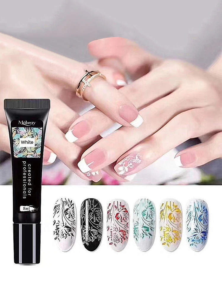 Vernis à ongles coloré estampage vernis Nail Art plaque d'acier impression spécial transfert de Gel photothérapie vernis à ongle