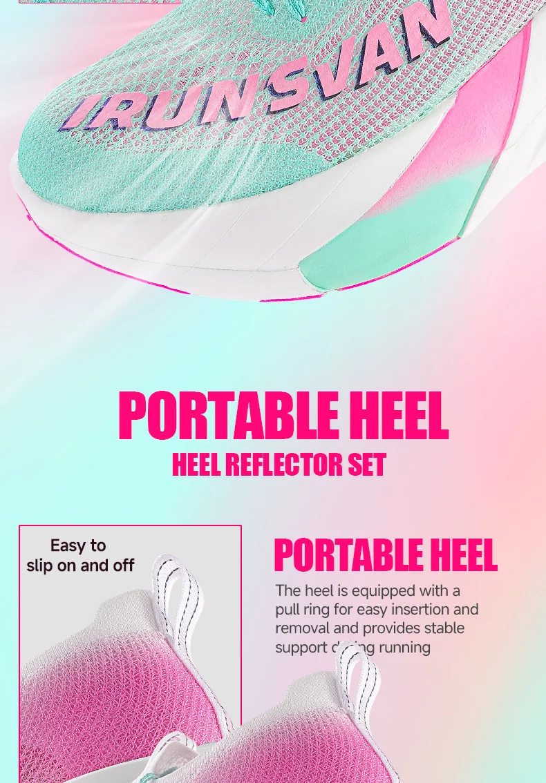 IRUNSVAN HEAT 3.0 Herren Leichte Laufschuhe Atmungsaktive Mesh-Sneaker Stoßdämpfend Rutschfest Weiche Sohle Vielseitig für Fitness – Detail 5