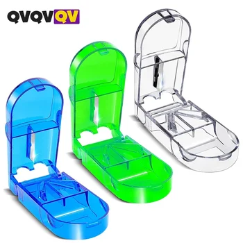 Güvenlik Kalkanı ile 1 Adet Hap Kesici, Hapları ve Vitaminleri Güvenle Keser, Hap Ayırıcı, Hap Ayırıcı, Geri Çekilebilir Bıçak Koruması