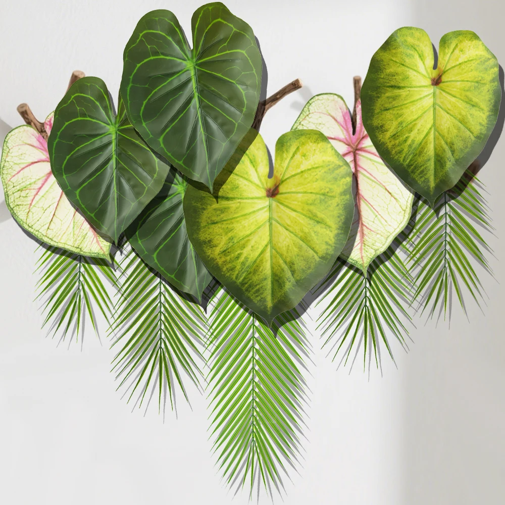 

1Pc/3Pcs Artificial Tropical Leaves Large Green Leaf Fake Palm Leaves for Hawaiian Luau Wedding Birthday Party Decoration