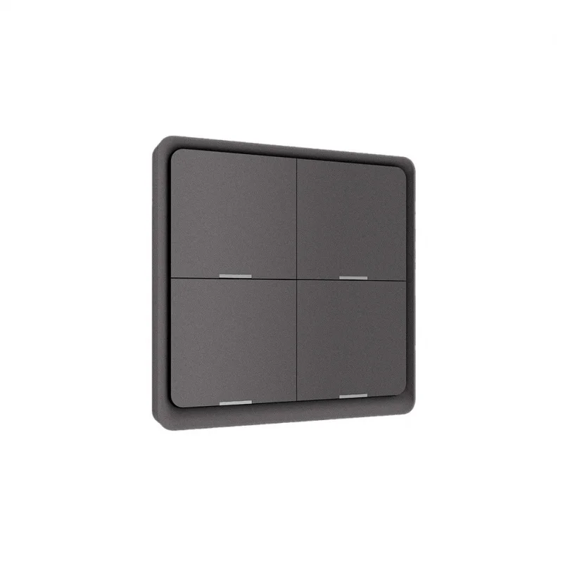 

MOES Tuya Zigbee Умный переключатель сцен для дома: 4-клавишный, таймер/пульт через приложение, матовый, наклеиваемый, без сверления, европейский стандарт