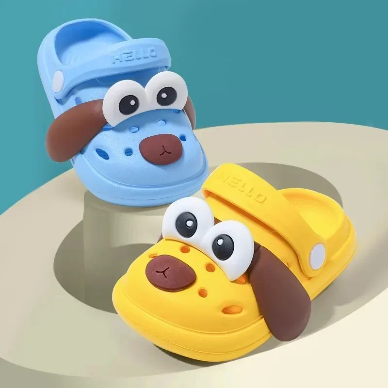 2024，New， Summer Slides Children\'s Cute Cartoon Boy Home Bath Non-Slip Sands Baby Soft Bottom Outdoor Shoes Baby Cute Slides New