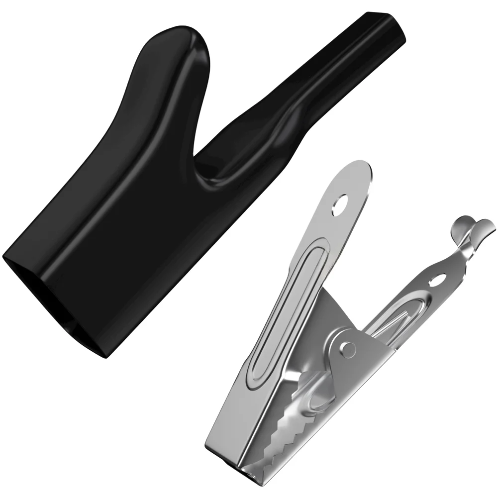 for Red Black 60027 Crocodile Clip Iron Nickel Plated for 1000V 50A Battery Testing Welding Electrical Maintenance