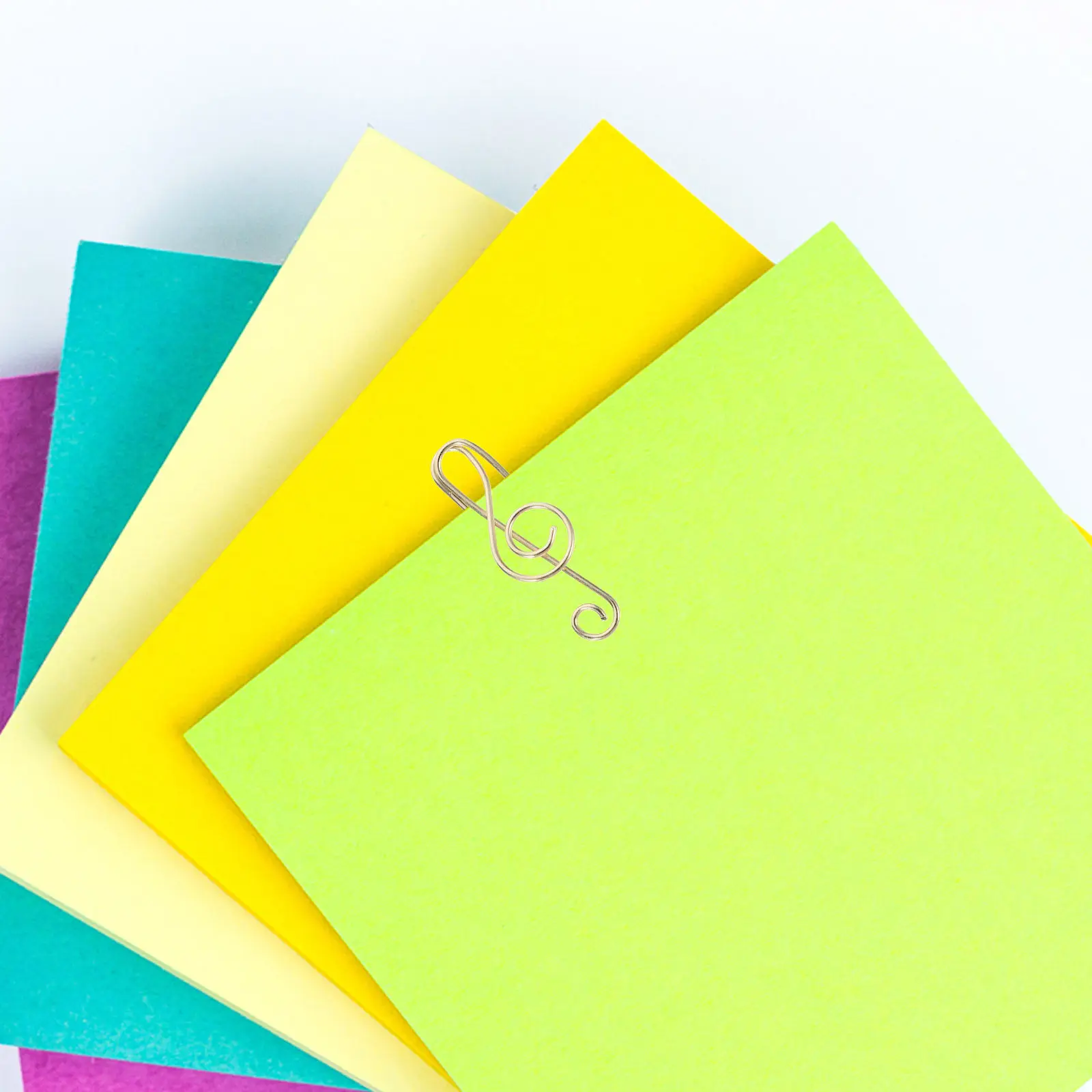 

50 шт. стильных металлических зажимов-закладок в форме музыкальных нот для организации документов, для офиса и школы