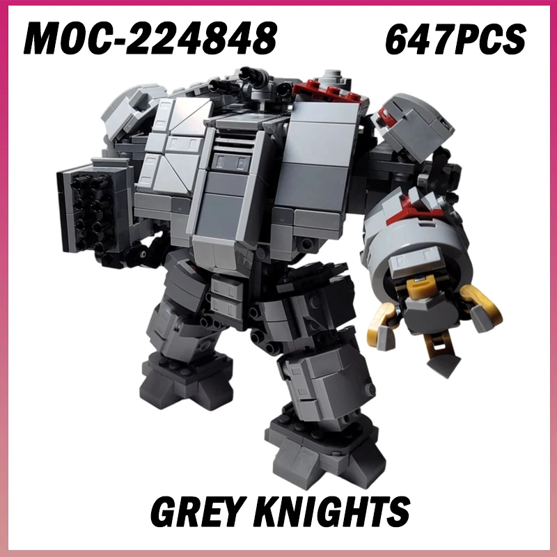 

647 шт. MOC-224848 40k Dreadnought серые рыцари Battle Mecha модель робота строительные блоки кирпичи DIY сборка креативная игрушка в подарок