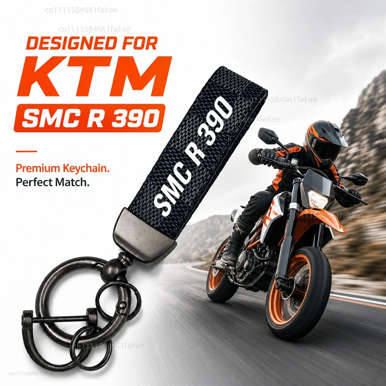 For KTM 125 SMC R 390 SMC R 2025 2026 Motorcycle Keychain Leather Key Ring Custom Logo Gift for Rider Men Women Accessories