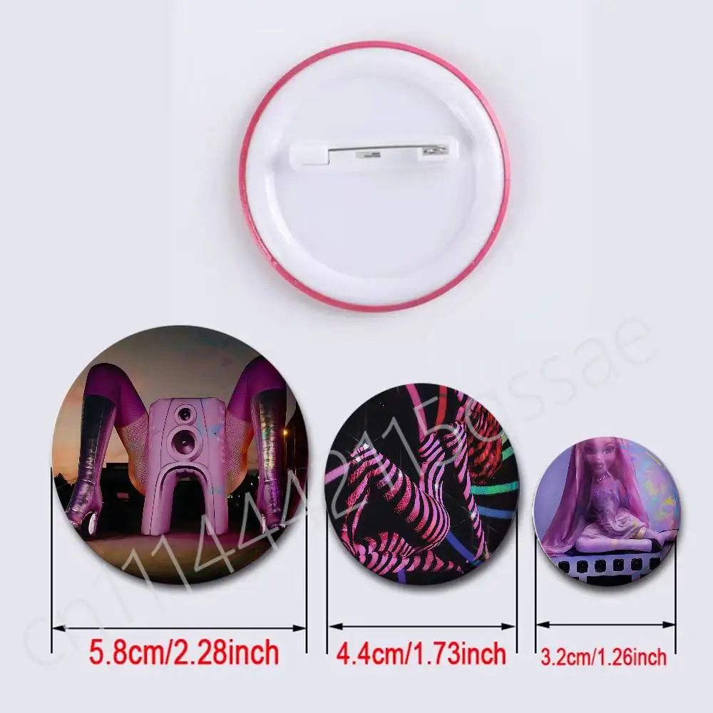 For Madonna Confessions Round Exquisite Laser Badge Brooches Creative Pins For Clothes Hat Backpack Gift Accessories
