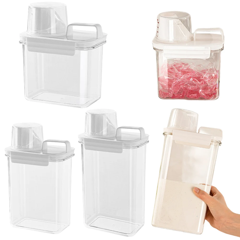 Laundry Powder Dispenser with Measuring Cup Laundry Scent Booster Beads Dispenser Scent Booster Beads Laundry Storage Container