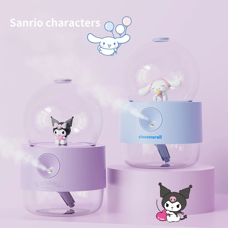 

Sanrio Usb хрустальный шар увлажнитель воздуха Kuromi Kawaii офис спальня общежитие спрей увлажняющий туман распылитель декоративный окружающий свет