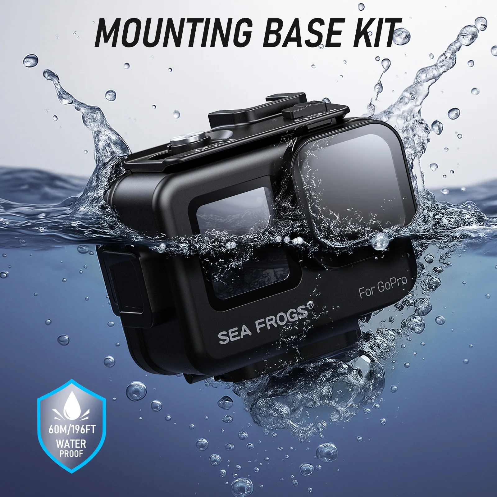 SeaFrog 60 متر سبائك الألومنيوم غلاف مقاوم للماء لـ Gopro 9 10 11 12 مع 2 حذاء بارد متوافق مع قوس الضوء 2025 #4