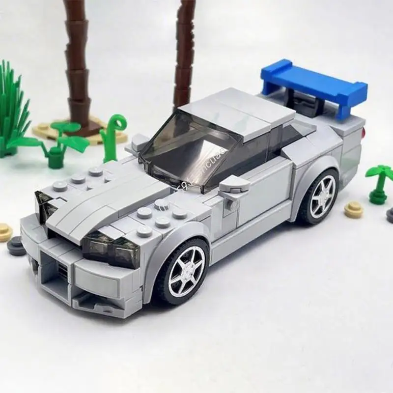 

220pcs MOC Datto Skyline GT-R City Champion supercar Building Blocks Christmas Model Birthday Gift Ideas for Kids Assemble Gift