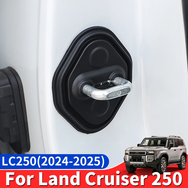 For Toyota Land Cruiser Prado LC250 2024 2025 Lock Buckle Cover Silicone Anti-Rust Noise Reduction door Protective accessories