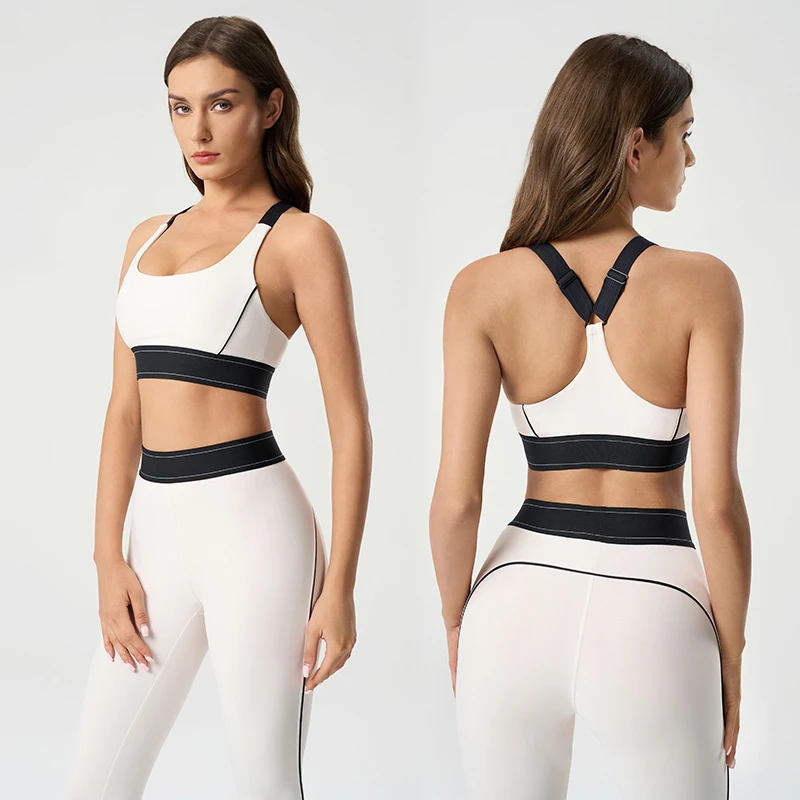 

Women's Workout Set 2 Piece High Waist Yoga Leggings with Stretch Sports Bra Gym Activewear breathable Fitness Set