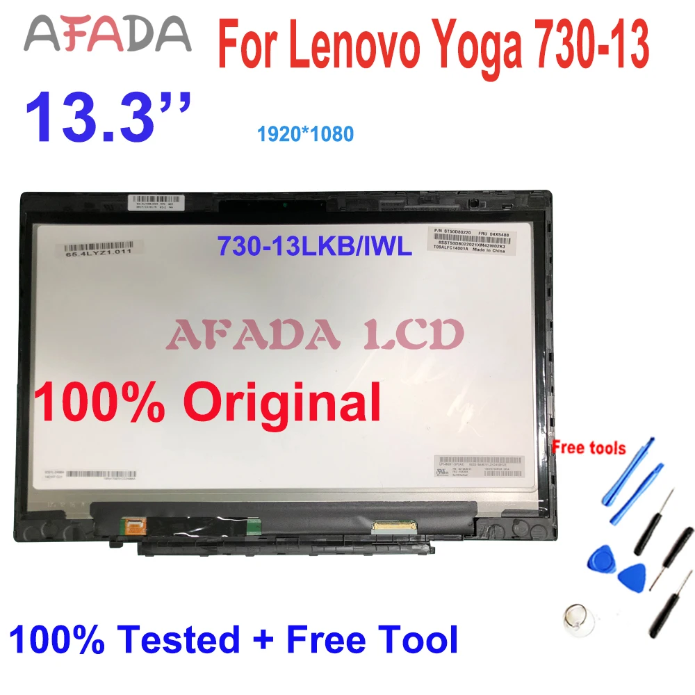 13.3 "Laptop Lcd-scherm Matrix Voor Lenovo Yoga 730-13 730-13IKB Lcd Touch Screen Display Vergadering Met Bezel /Board 5D10Q89746