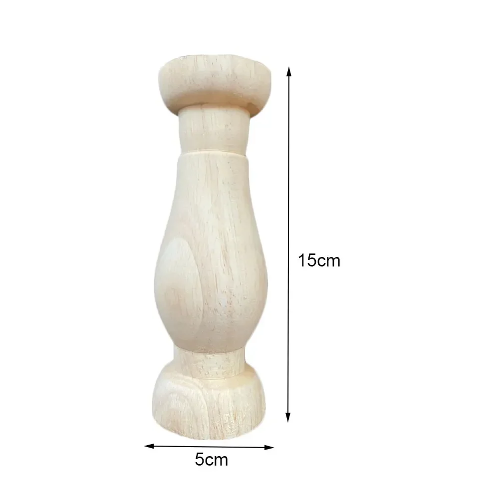 1PC 15x5cm Wooden Furniture Legs Solid Wood Flower Carved TV Cabinet Seat Feet No Painting Home Bathroom Furniture Chair Leg
