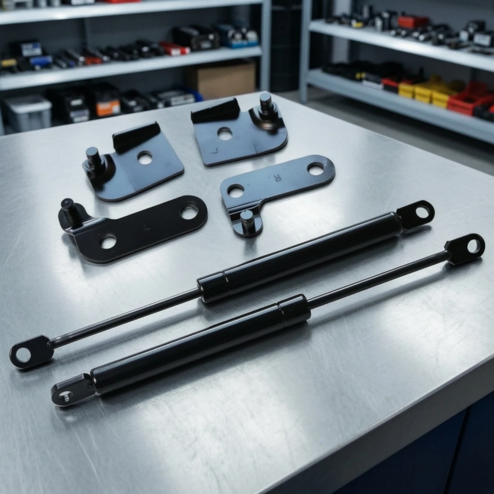 2 Pieces Mitsubishi-Compatible Triton L200 Tailgate Damping Strut Controlled Lowering No-Drill Tailgate Damping System Black