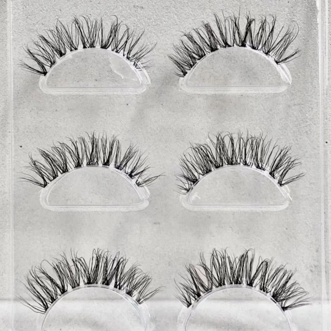 NEW 3Pairs 5d Mink Lashes 3D Mink Eyelashes Invisible Band Natural Black Mink False Eyelash Full Strip cilios posticos Reusable