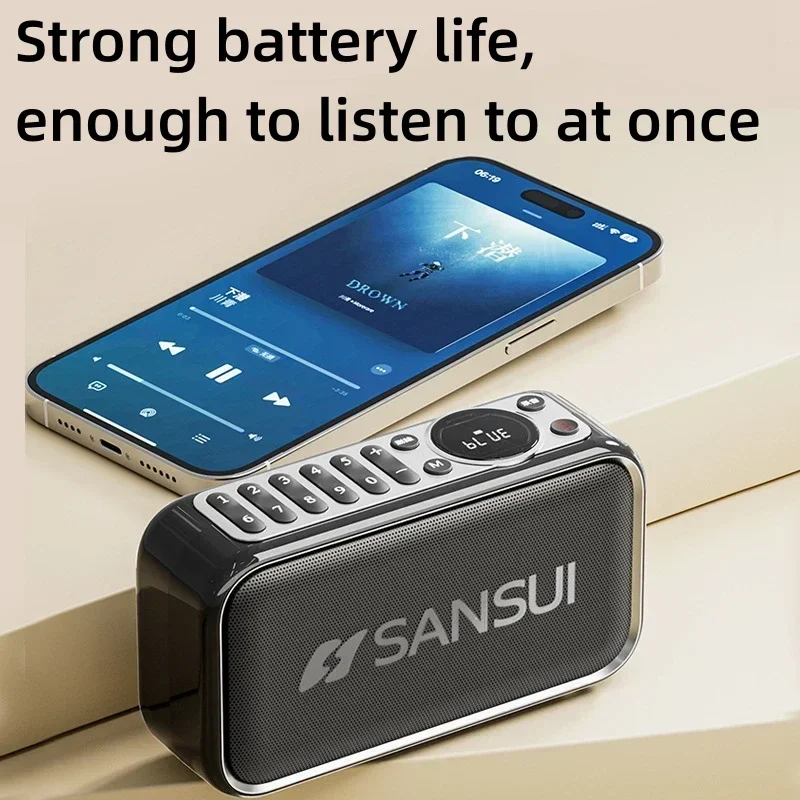 

SANSUI F35 Portable Stereo Bass Speaker Vintage Bluetooth Speakers Card Mini Plug in Walkman Music Player Caixa de Som Bluetooth