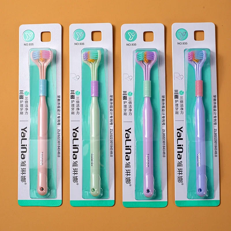 Oral Care Safety Teeth Brush Oral Health CleanerThree Sided Soft Hair Tooth Toothbrush Ultra Fine Soft Bristle Adult Toothbrush