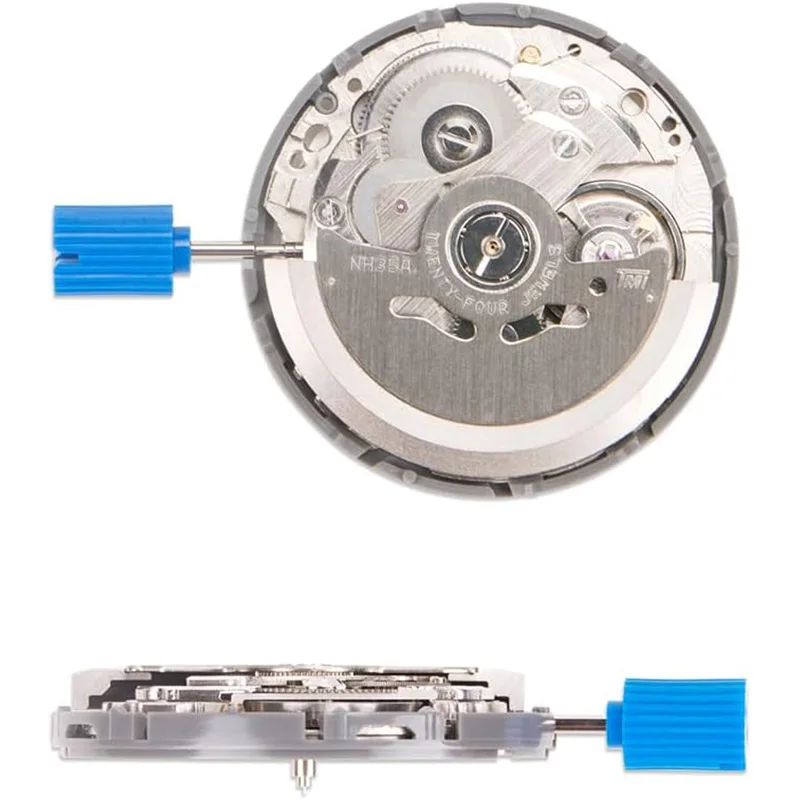 NH35A حركة ميكانيكية ممتازة تحل محل الحركة NH35 باللون الأسود عند 3/3.8 عجلة التاريخ 24 جوهرة أوتوماتيكية ذاتية الملء عالية الدقة