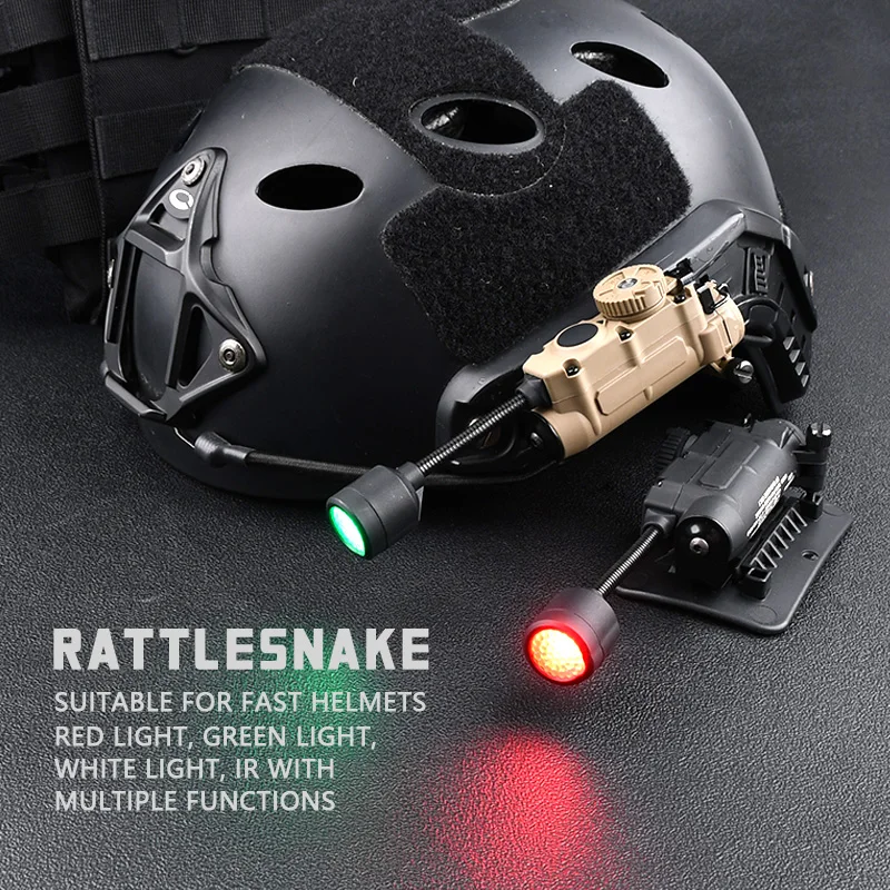 Sidewinder Head Lamp Tactical Helmet Strobe Light Red Green Blue White IR Light LED Strobe IFF Outdoor Hunting Auxiliary Lightin