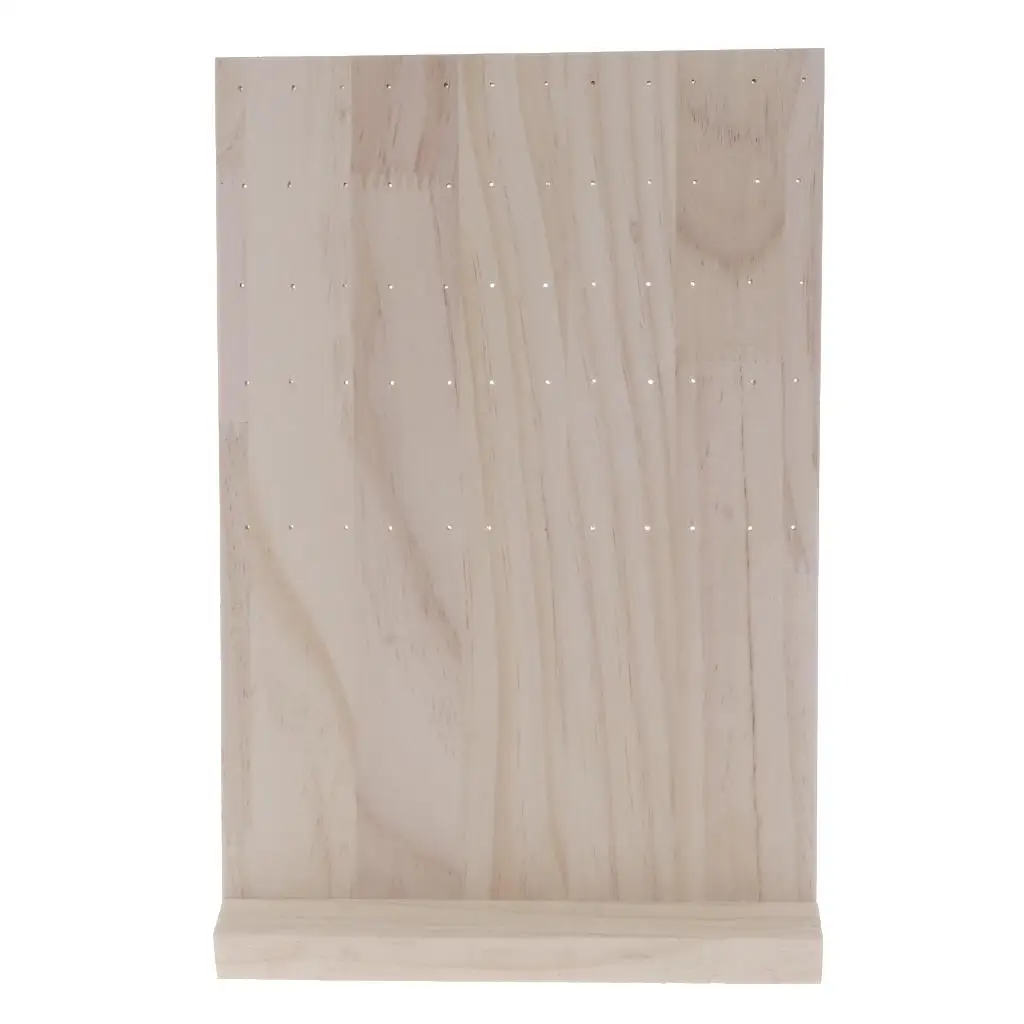 Handmade Jewelry Display Stand Organizer Storage Rack 60 Holes