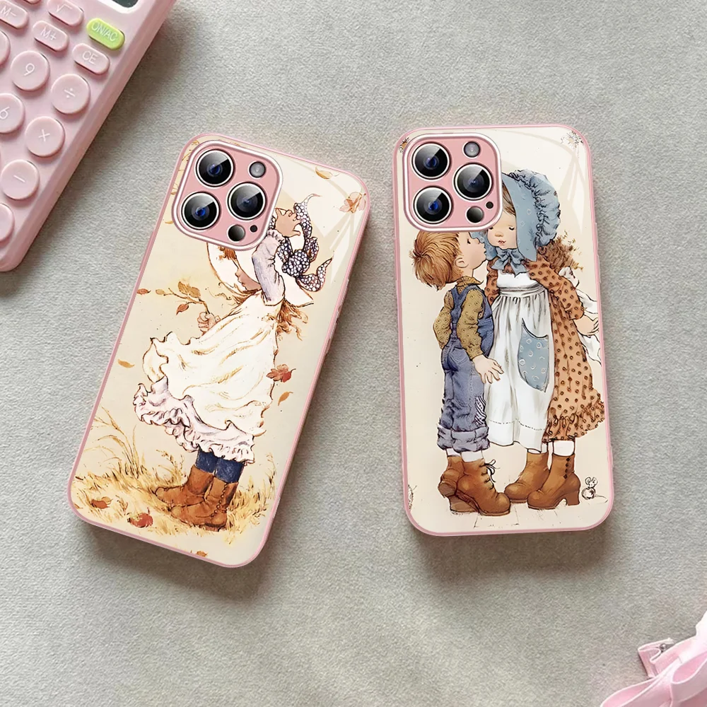 

Sarah Kay Girls Cute Phone Case Tempered Glass For Iphone 14 13 12 11 Pro Mini XS MAX 14Plus X XS XR Fundas