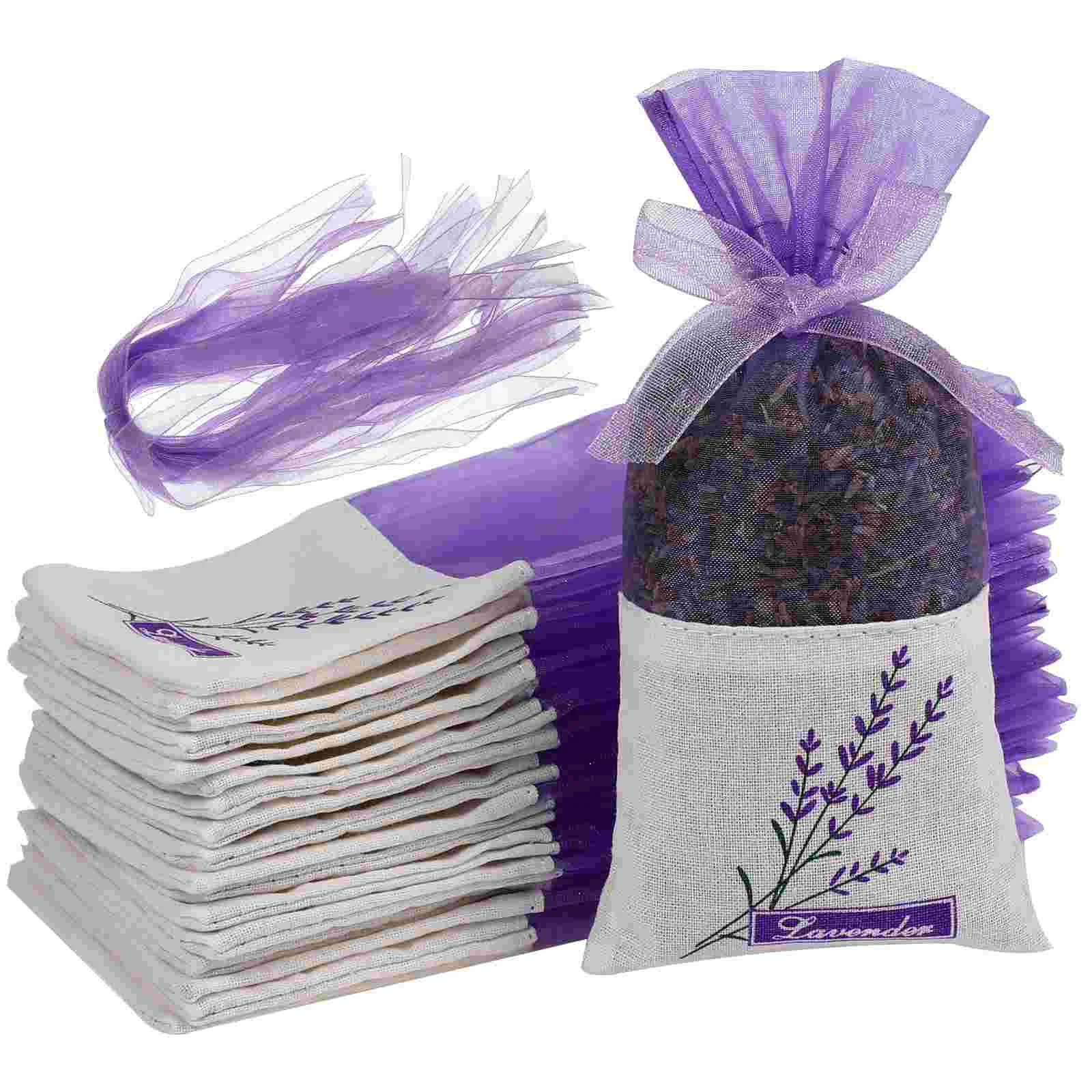 30 bolsas de bolsitas con fragancia de lavanda, bolsitas perfumadas, flores artificiales de Poinsettia rosa bebé vacías