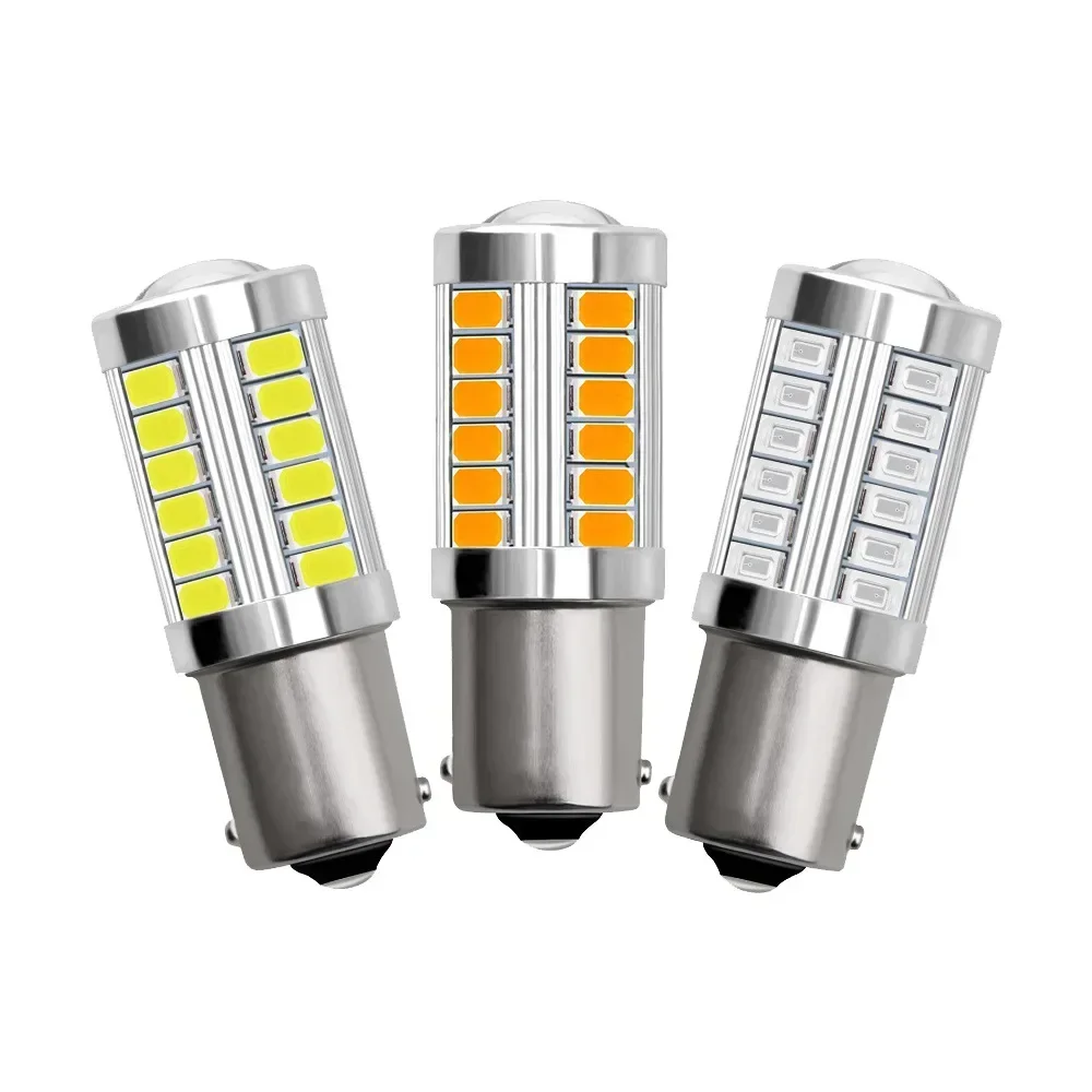 3 Colors 1156 1157 5730 5630 33SMD LED Bulb P21W BAU15S P21/5W 7440 W21W W21/5W 7443 12V for Turn Signal Light Reverse Lamp
