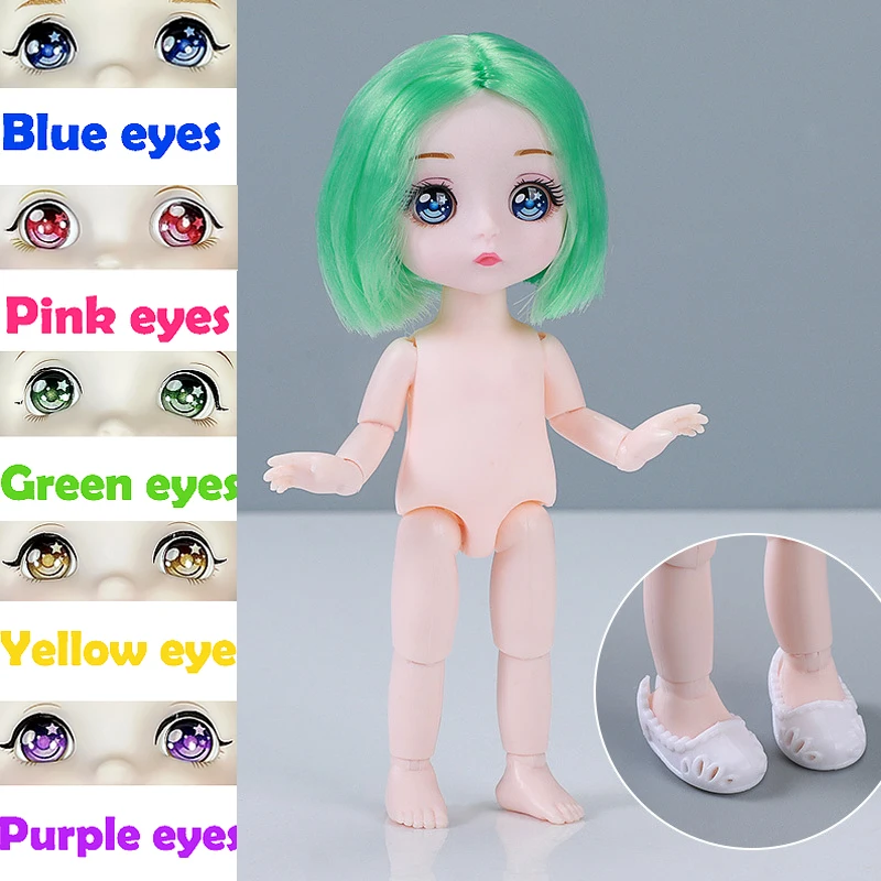 Bambole Bjd per ragazze ragazze nude ob11 Mini bambola bjd 12cm giocattoli bambini giocattolo per bambini bambola per bambini 1/12 Reborn silicone baby