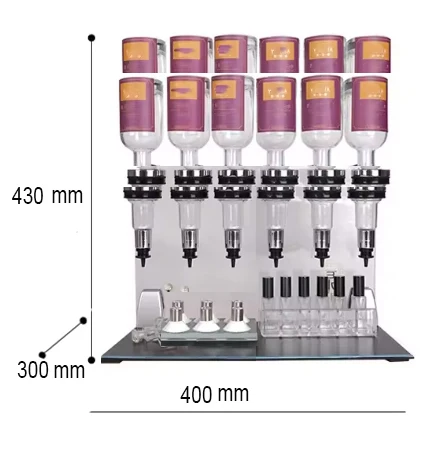 

High-end Bulk Perfumes Bar Display Loose Mini Counter Store Table Shelves Bar Hanging Counter 12 Bottles 200ml