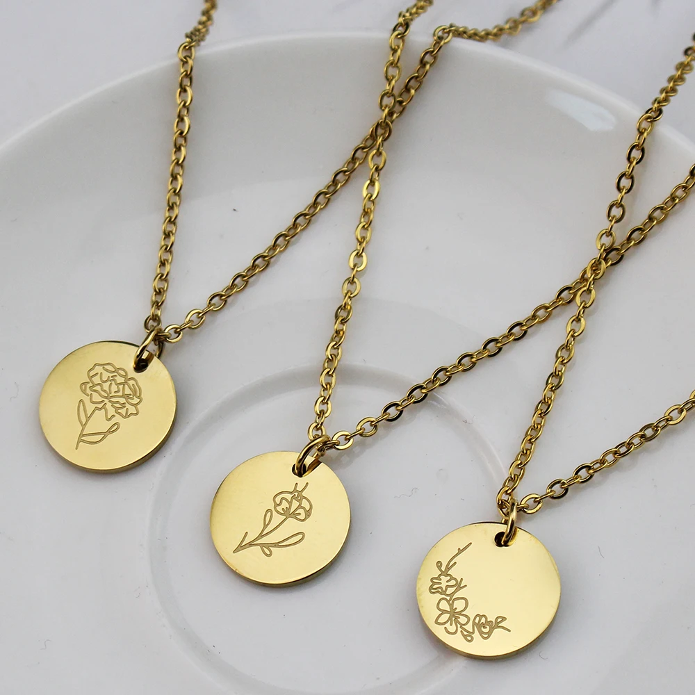 Collier ras de cou et boucles - Birth Flower Necklace avis et prix