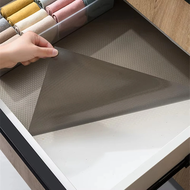 

Multi-Purpose Reusable Drawer Liners - Washable Non-Slip Shelf Liners for Kitchen Cabinets, Refrigerators, Countertops & Shelves