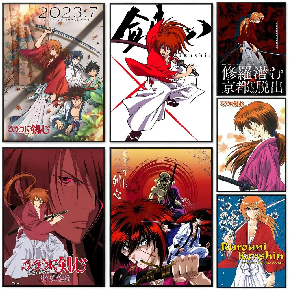 anime Rurouni Kenshin Poster Poster HD Frameless Fresh Natural Style Wall Art Home Decor For Living Room Bedroom Gift