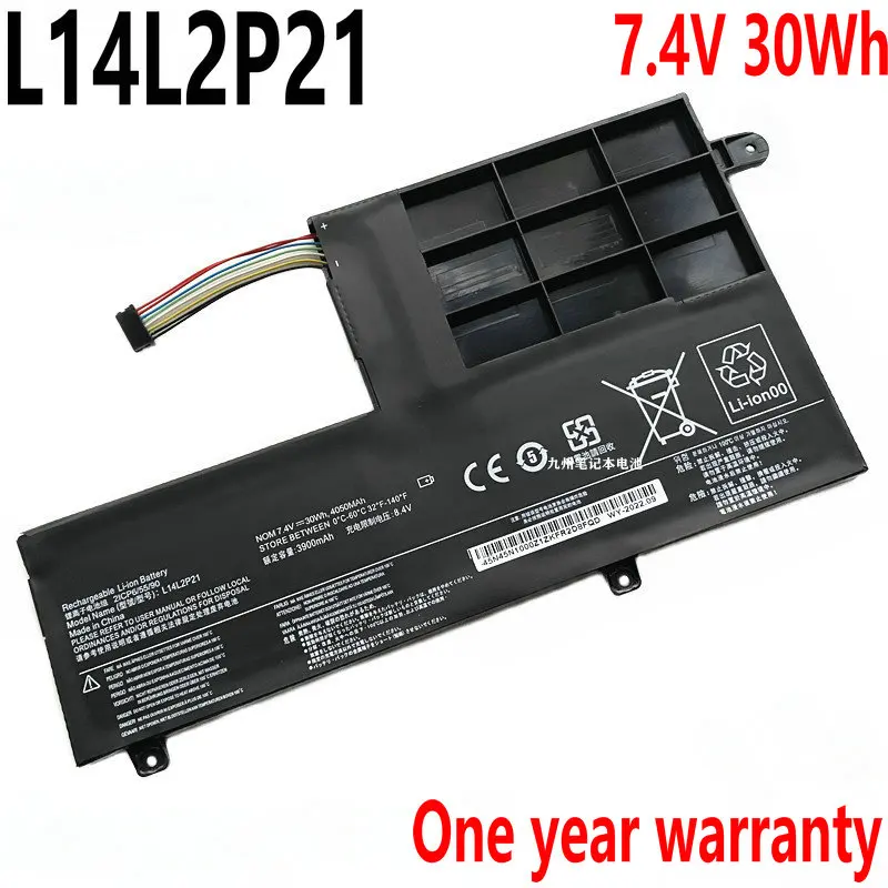 7.4V 30Wh L14L2P21 Laptop Battery for Lenovo IdeaPad Yoga 500-14ISK  500-151BD 500-15ISK B50-70 U41-70 S41-35-70-75