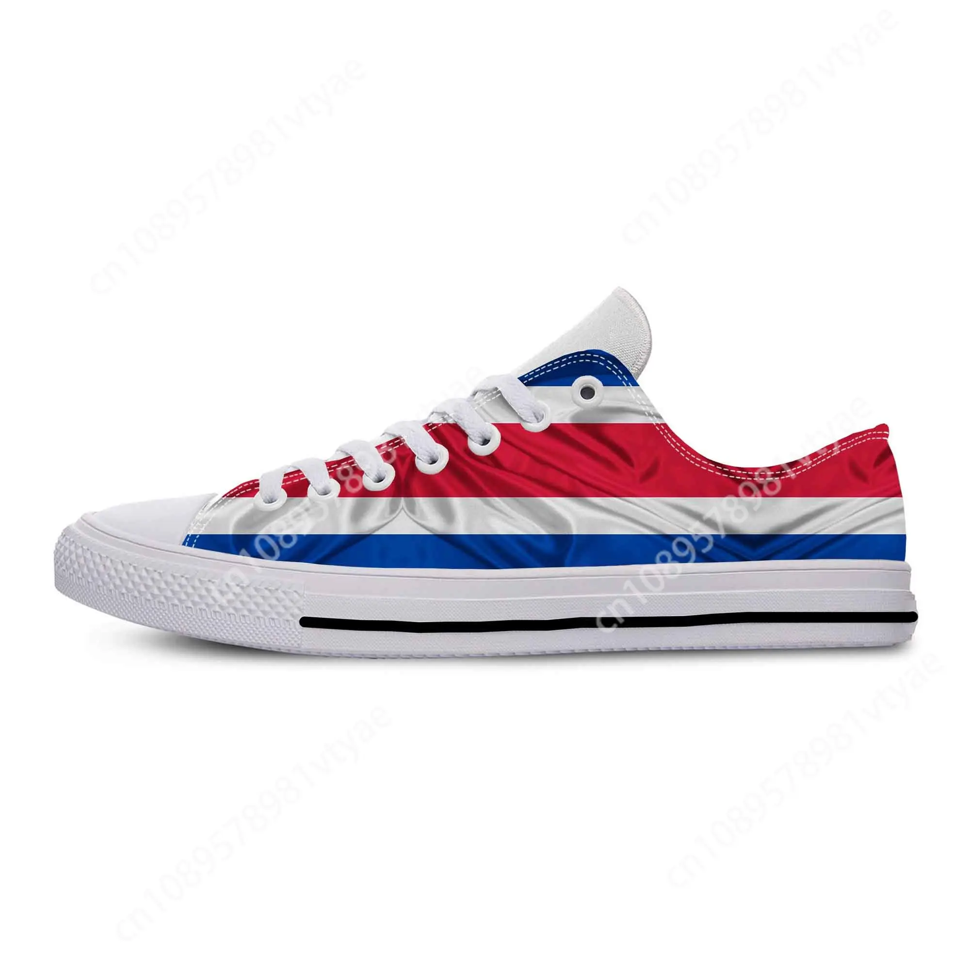 

Costa Rica Rican Flag Patriotic Pride Cool Fashion Casual Cloth Shoes Low Top Comfortable Breathable 3D Print Men Women Sneakers