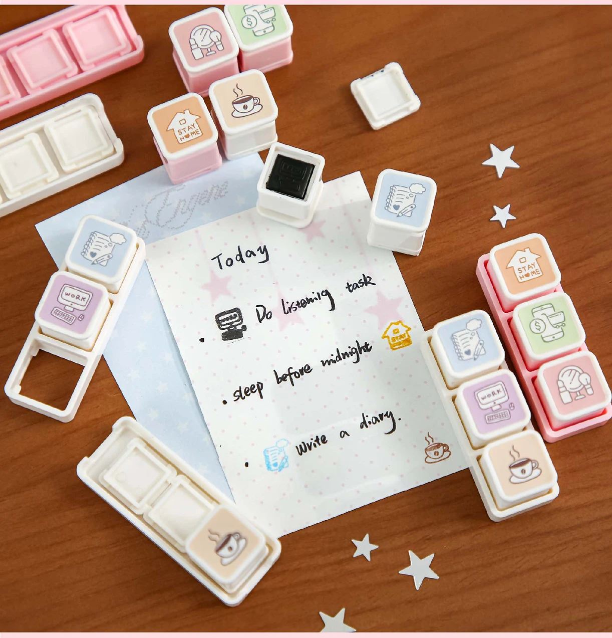 3-teiliges Set Kawaii Freizeit-Thema Niedliche Robben-Skizzen-Dekoration Handgemachte Scrapbooking-Ästhetik Journal-Zubehör – Detail 13