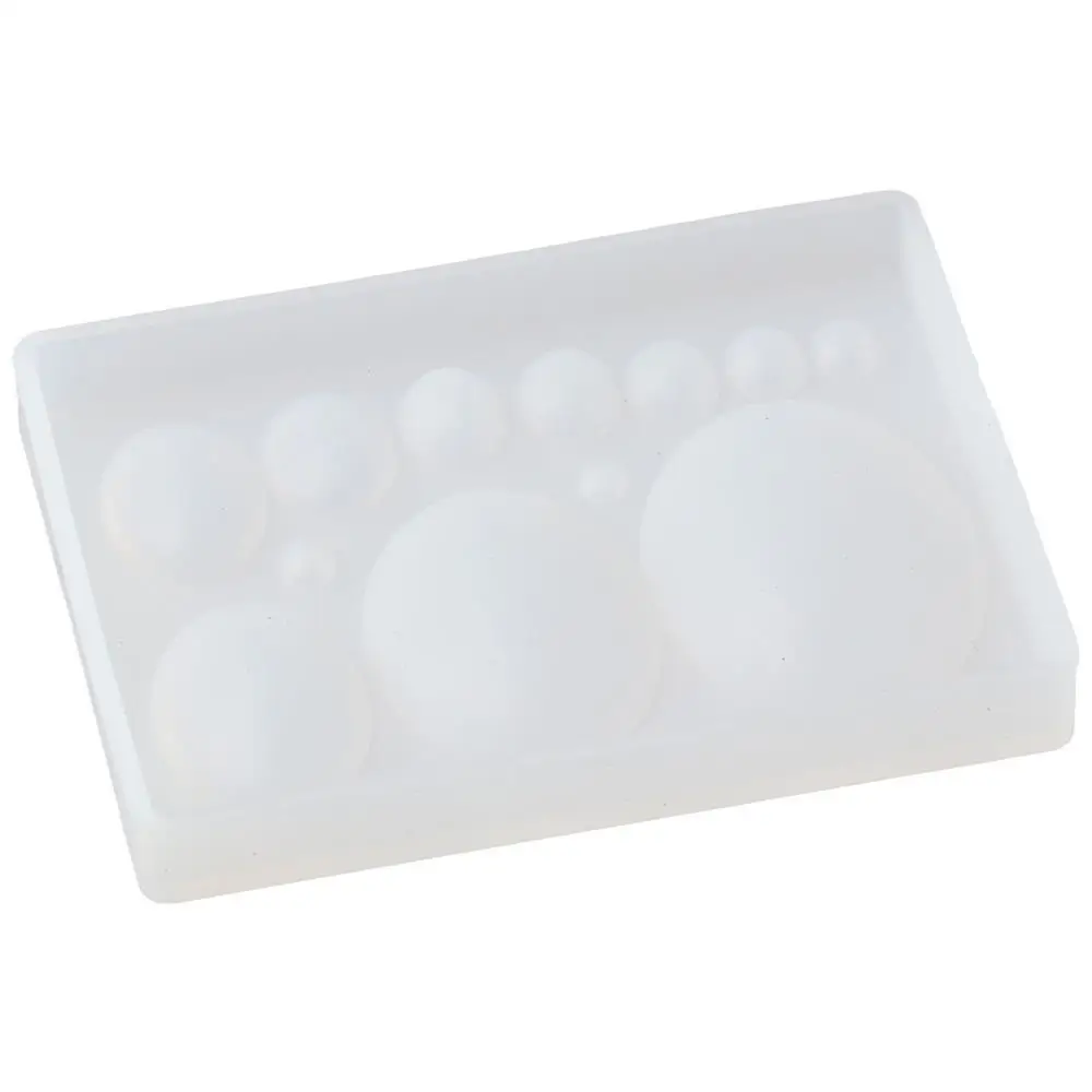 레진 몰드 실리콘 실리콘 실리콘 타원형 레진 몰드 화이트 8.5*6.5*1CM 12구멍 귀걸이 실리콘 몰드 DIY 공예 펜던트