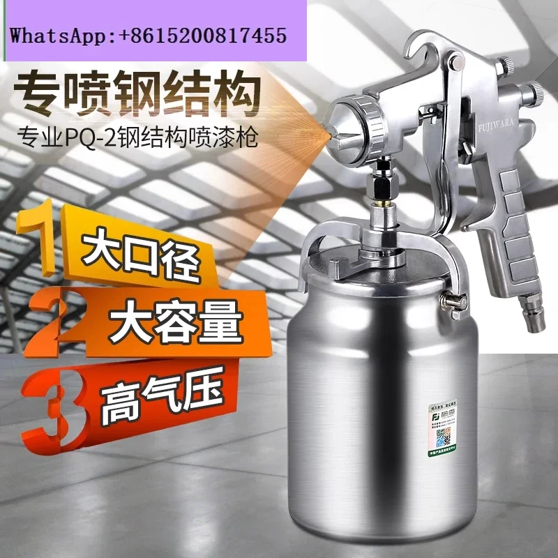 

Пневматический краскопульт Pq-2 с большим объемом бака, высокой степенью распыления, стальной конструкцией, для нанесения покрытий.