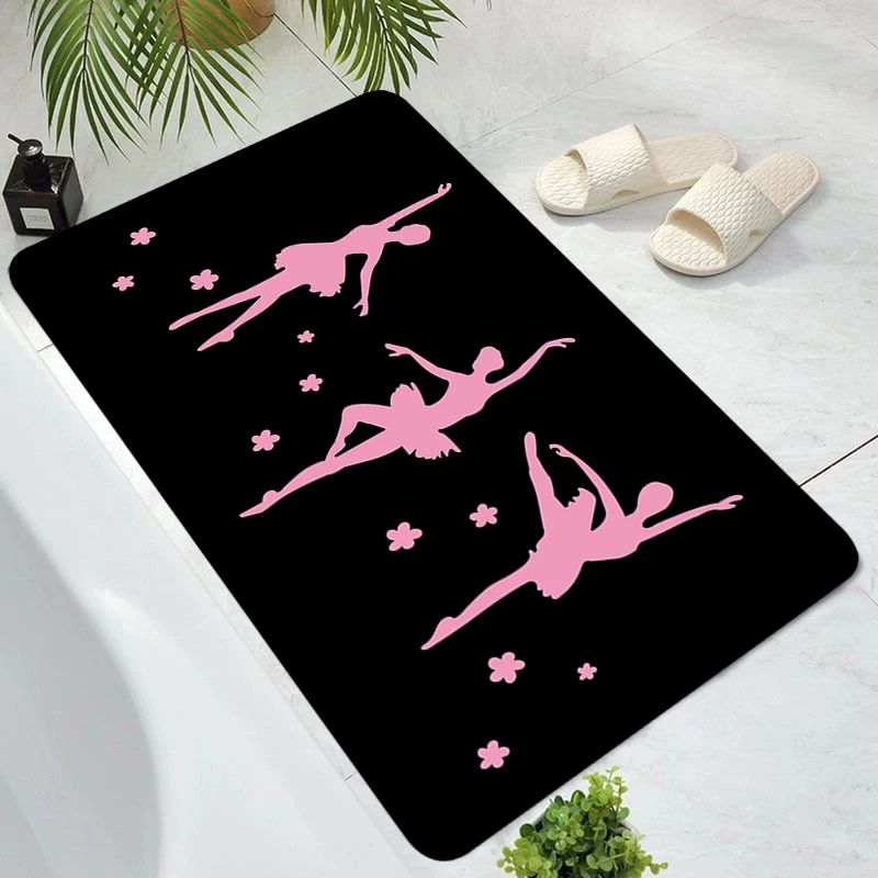 Customized Dance Art Doormat Short Plush Soft Living Room Bedroom Carpet Non-slip Absorbent Bathroom Kitchen Floor Mats