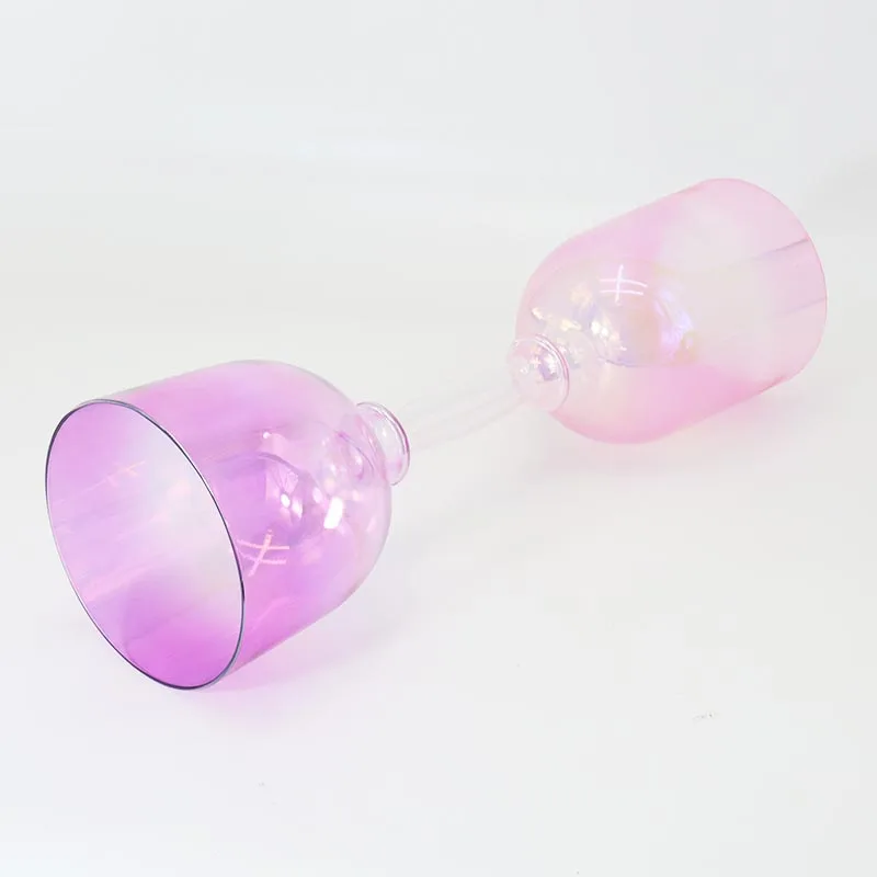 Hooqu incrível som cristal cantando tigelas cabeças duplas com alça para terapia de cura sonora recuperação e meditação reiki